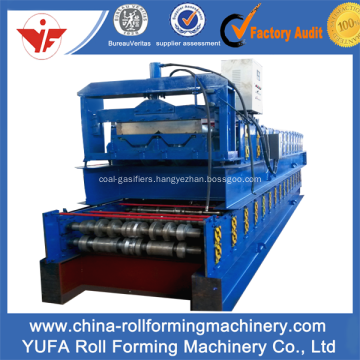 Metal floor deck tile making machine